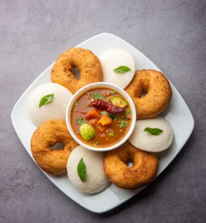 Medu vada with sambar